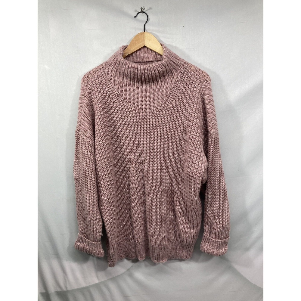 Apt. 9 NWT Women's Pink Sparkle Mock Neck Sweater Size Large